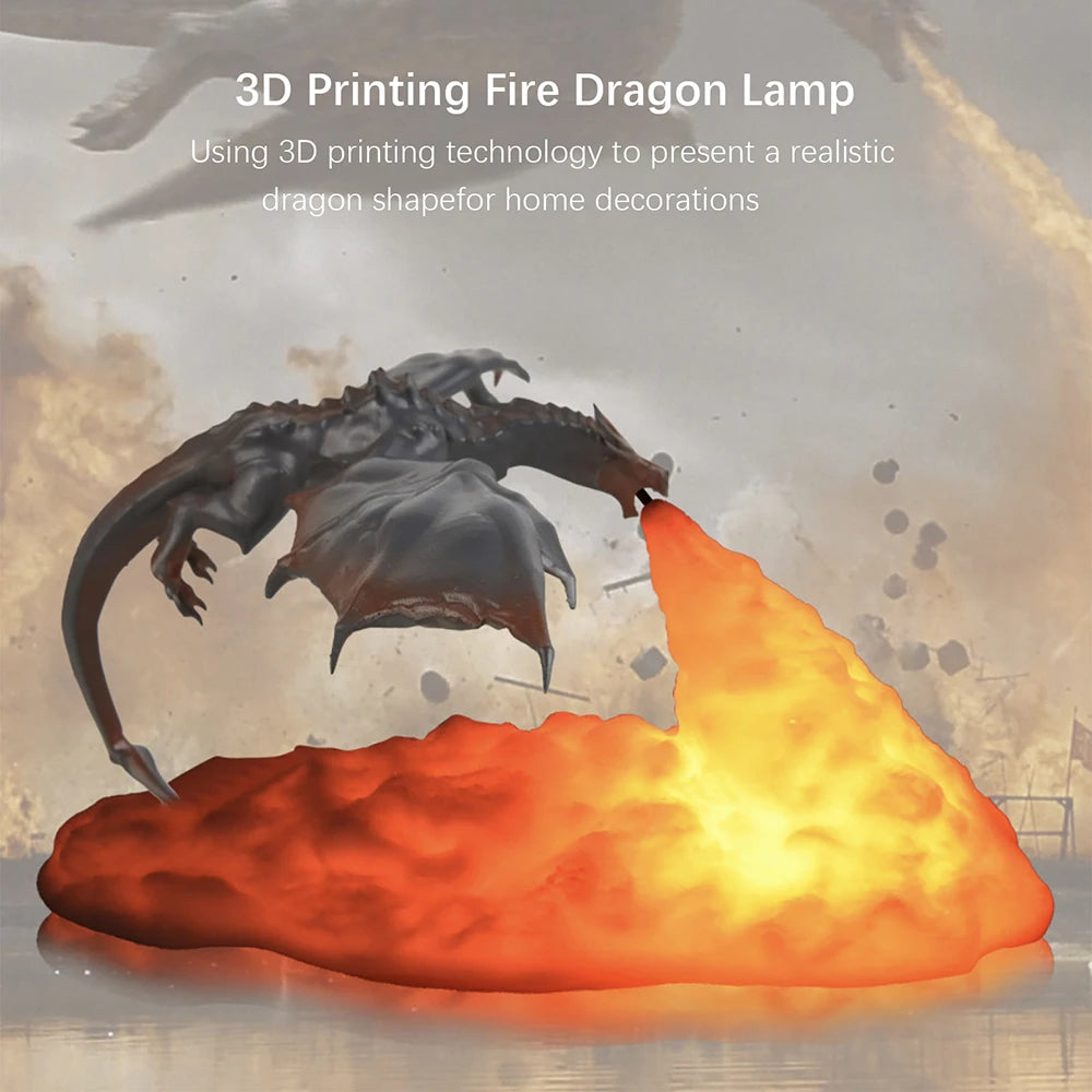 3D Printed Fire Dragon Lights