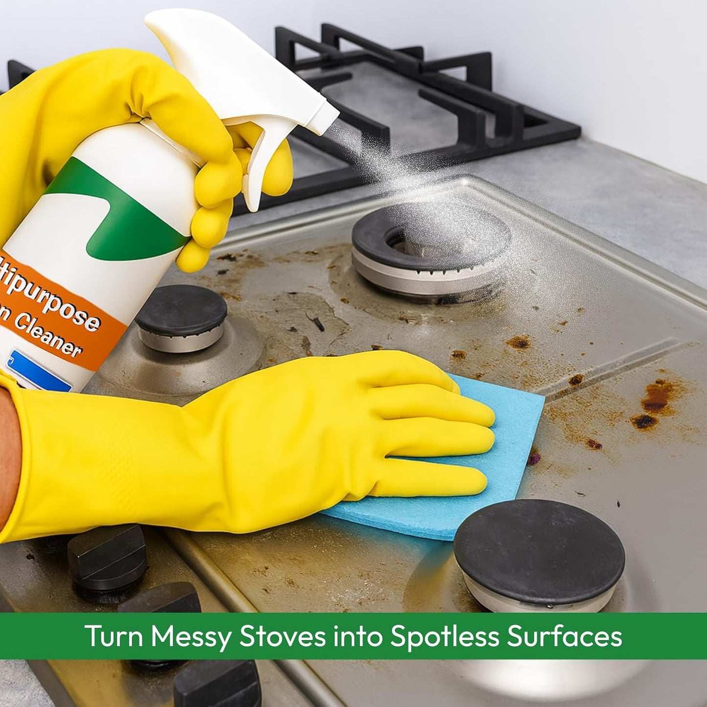 Zulaxy Kitchen Cleaner Spray for Oil & Grease Stain Remover, All Surface Non-Toxic & Non-Flammable Magic Degreaser Cleaning Spray for Kitchen, Chimney, Sink, Grill, Exhaust Fan & More! (500 ml)