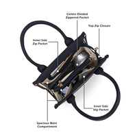 Lavie Luxe Sasha25 women's satchel handbag with spacious compartments and zippered pockets for work and casual use