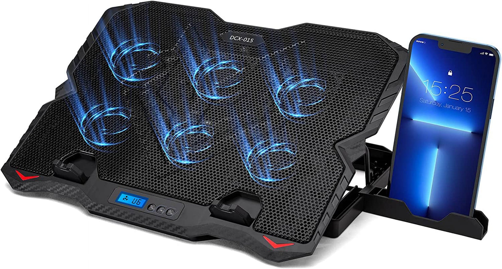 Laptop Cooling Pad, Laptop Cooler for 12"-16.2" with Phone Holder for Gaming Office