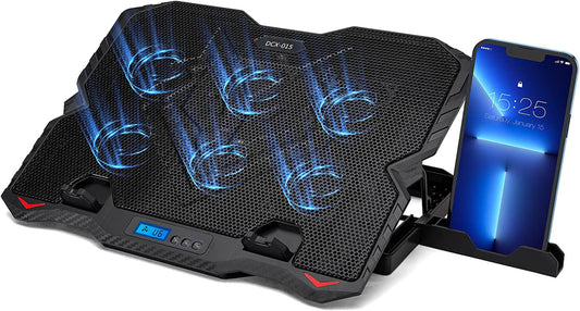 Laptop Cooling Pad, Laptop Cooler for 12"-16.2" with Phone Holder for Gaming Office